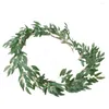 Fleurs décoratives 160 cm Eucalyptus Artificiel Guirlande Feuille Plante Vigne Faux Feuillage Pour La Maison De Mariage Jardin Décoration Murale DIY Guirlande De Soie