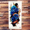 Tatuajes Temporales Falso Grande Impermeable Flor Azul Rosa Peonía Tatuajes Temporales Para Mujeres Niñas Pegatina Arte Corporal Brazo Tatuaje Papel 3D Flora Tatoos Z0403