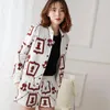 Women's Jackets Printing Short Coat Women In The Spring And Autumn Thin Section Long Sleeve Fleece Cardigan