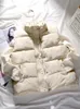 女性のベスト女性冬の温かい綿のパフのパフのベストノースリーブパーカージャケット230403