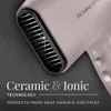 Hårtorkar Pro Wet2Style Ceramic Ionic Purple med 4 unika bilagor Blow Dryer Comb 231102