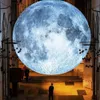 Pallone lunare gonfiabile con luci a LED 1,5-6 metri Palloncino lunare gonfiabile gigante sospeso Oxford per decorazioni per spettacoli di feste con ventilatore