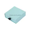 Jewelry Stand 12Pcs Light Blue Necklace Earring Bracelet Brooches Packaging Craft Paper Der Box For Gift Display Case Drop De Dhgarden Dh9Sr