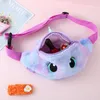 Peluş Bebekler Çocuk Fanny Pack Sevimli Unicorn Toys Kemeri Gradyanı Renkli Göğüs Çanta Karikatür Para Çantası Seyahat Kızlar Bel 231110