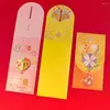 선물 랩 2pcs 성격 중공 빨간 봉투 다채로운 꽃 패턴 종이 봉투 연도 소원 카드