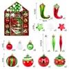 Christmas Decorations Ball 70pcs Colored Drawing SpecialShaped House Boxed Tree Ornaments Kit 231102