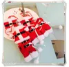 Kerstdecoraties 3 Sets Fancy Santa voor huis zilverwerkhouders zakken zakken eettafel decor decoratie