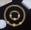 Fashion Designer Necklaces V Pendant Banshee Head 18K Gold Plated Bracelets Earrings Rings Birthday Festive Engagement Gifts V126526633