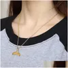 Arts And Crafts Pendant Necklaces Design Animal Fashion Women Long Necklace Whale Tail Fish Nautical Charm Mermaid Tails Punk Jewelr Dheo3