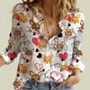 Women's Blouses YX GIRL Love Your Border Collie Long-Sleeve Shirt 3D Printed Button-down Casual Unique Streewear