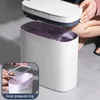 Cestini per rifiuti 14L Pattumiera intelligente con ricarica USB Pattumiera automatica per bagno WC Impermeabile con cucitura stretta Cestino per rifiuti da cucina 231102