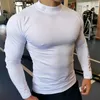 T-shirts pour hommes Chemise de compression T-shirt à manches longues pour entraînement de course à pied pour hommes Exercice musculaire Sportswear T-shirt serré pour hommes 230403