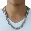 Davieslee mat geborsteld gepolijste ketting heren ketting gesneden curb Cubaanse link 316L roestvrij staal zilverkleur 15 mm DHNM18 220217293V