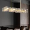 Chandeliers Modern Water Wave Glass Led Lighting Living Dining Room Pendant Lamp Loft Home Decor Kitchen Hanging Light Luminaire