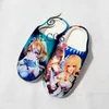 Trajes de gato chinelos de inverno para homens mulheres menina crianças genshin impacto zhongli klee gnyu qiqi hutao lumine cosplay sapatos quentes internos