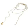 Desginer Viviene Westwoods Empress Dowager Vivian Anne's Broken Pearl Multi Layered Tassel Saturn Necklace for Women's High Grade Asymmetric Pearl Sweater Chain