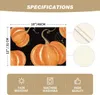 Table Mats Black Pumpkins Fall Placemats Set Of 4 12x18 Inch Seasonal Autumn Halloween For Party Kitchen Dining Decor Stocked