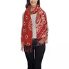 Lenços Lady Long Cool Red Bandana Paisley Estilo Mulheres Inverno Macio Quente Tassel Shawl Wrap Scarf