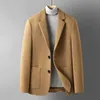 Autumn and Winter New Suit Men's Business Casual Top Fashion Wool Coat Coat Coat Men's Solid Color High end Fashion Suit