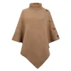 Dames Truien 2023 Herfst Winter Knop Poncho Dames Trui Pullovers Coltrui Truien Truien Vintage Cape Vleermuismouw SA987