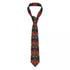 Papillon formale con farfalle messicane e cravatte con fiori rossi per uomo Collo da ufficio con ricamo tradizionale colorato in seta personalizzato