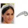 Luksusowy austriacki dhinestone Meghan Princess Crown Crystal Bridal Tiaras Crown Diadem for Women Wedding Hair Akcesoria Biżuteria Y202488