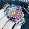 Luksusowe zegarki na męskie zegarki dla męskich zegarków Wysokiej jakości 40 mm automatyczne mechaniczne zegarek mechaniczny ze stali nierdzewnej niebieski czarny ceramiczny szafir ze ręki szafir