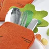 Dinnerware Sets 4Pcs Radish Knife And Fork Bag Tableware Tool Washable Zipper Kit Pouch Household Dinner Case Portable Cutlery W Z2D6