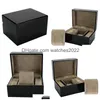 Bekijk dozen Cases Vintage Black Box Wood Paint Luxe cadeau Veet Pillow Menwatch Drop Deliverhorloges Accessoires DHO9S