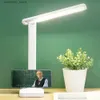 Desk lampor LED Desk Lamp Eye Protection Touch Study Dimable Office Light Foldbar bordslampa USB Raddbart nattljus för Read Lamp Q231104