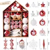 Christmas Decorations Tree Balls Ornaments Set 70pcs Big Ball Snowflake Star Xmas Hanging Pendant Noel Navidad Home Decoration Year 231102