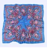 Lenços 95 * 95cm lenço de seda floral russo para mulheres luxo flor impressão cetim quadrado bandana lenço étnico xale cabeça lenços 231102