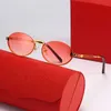 Luxus-Designer-Sonnenbrillen von hoher Qualität 20% Rabatt auf rahmenlose ovale modische Brillen Mode-Straßenfotos Ka