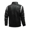 Men's Leather Faux Leather ABOORUN Men Fashion PU Jackets Scorpion Embroidery Patchwork Coats Faux Leather Coat Male Outerwear 231102