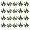 Decorative Flowers 50 Pcs Faux Green Plants Leaves Artificial Indoor Plastic Leaf Home Decor Wedding Fake Foliage