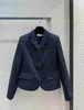 Milan Runway Women's Jackets 2023 New Autumn Wintern Lapel Neck Long Sleeve Brand Same Style Coats Designer Tops GUYT