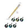 Chopsticks Laser Box Non-Slip Engraving Steel Kitchen Sushi Family 5/10Pairs With Gift Chinese rostfritt återanvändbara pinnar