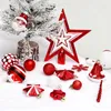 Juldekorationer Tree Top Star Ball Painted Present Box Set Ornament 231102