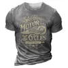 Heren T -shirts 3D Gedrukte motorfietsbiker Vintage Korte mouw 1976 Homme Moto Racing Suit Camiseta 230403