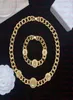 Fashion Designer Necklaces V Pendant Banshee Head 18K Gold Plated Bracelets Earrings Rings Birthday Festive Engagement Gifts V125757916