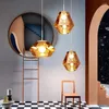 Pendant Lamps Nordic Designer LED Diamond Chandeliers Lava Glass Light Restaurant Kitchen Island Room Bar Decor Home Lighting Fixtures