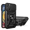 Armor stötsäkert telefonfodral för iPhone 13 Pro Max 12 11 Pro XR XS Max X 7 8 Plus 14 Pro Camera Protection Ring Holder Back Cover