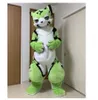 Usine Furry Husky Chien BENT LEGS Fursuit Costume De Mascotte Costume En Fausse Fourrure Tenue De Fête Robe Taille Adulte Décorations Extérieures