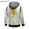 Pelle da uomo in ecopelle ABOORUN Moda uomo PU Giacche Scorpion Ricamo Patchwork Cappotti Cappotto in ecopelle Capispalla maschile 231102