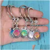 Arts And Crafts Keychains Mermaid Keychain Resin Keyring Decorative Pendants For Women Bags Car Key Phone Accessories Party Giftskey Dhk1X