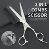 Ciseaux ciseaux de coiffure professionnelle JP440C acier 6 pouces 2 en 1 cheveux avec peigne coupe de cheveux coupe de barbier 231102