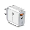 Schnelles Laden 18W 20W USB C PD Ladegerät EU US AC Home Travel Power Adapter für iPhone 14 15 Pro max Samsung M1