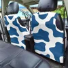 Car Seat Covers Vest Cover Blue Cow Pattern Easy To Install Auto Interior 2 Pack Slip-Resistant For Women