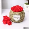 Gedroogde bloemen 81 PCS Soap Roses Artificial Heads Rose Bouquet voor bloemblaadjes Bath Party Decoratie Valentijnsdag Geschenk F1217 DRO OTVTJ