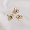 Pendanthalsband 4st Gold Plated Devil's Eye Blue Zircon Charms för smycken som tillverkar DIY -leveranser Handgjorda mässingstillbehör